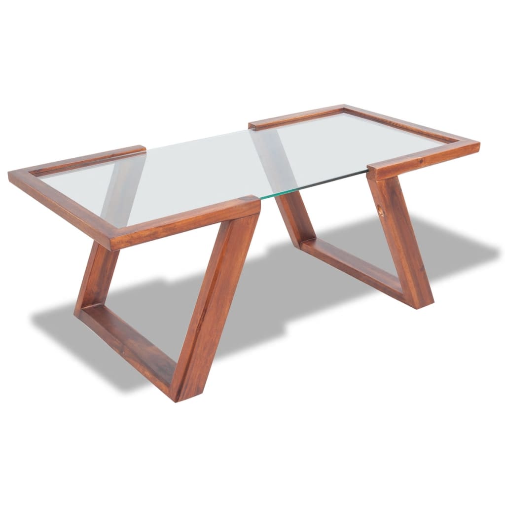 vidaXL Konferenčný stolík z akáciového dreva, hnedý, 100x50x40 cm