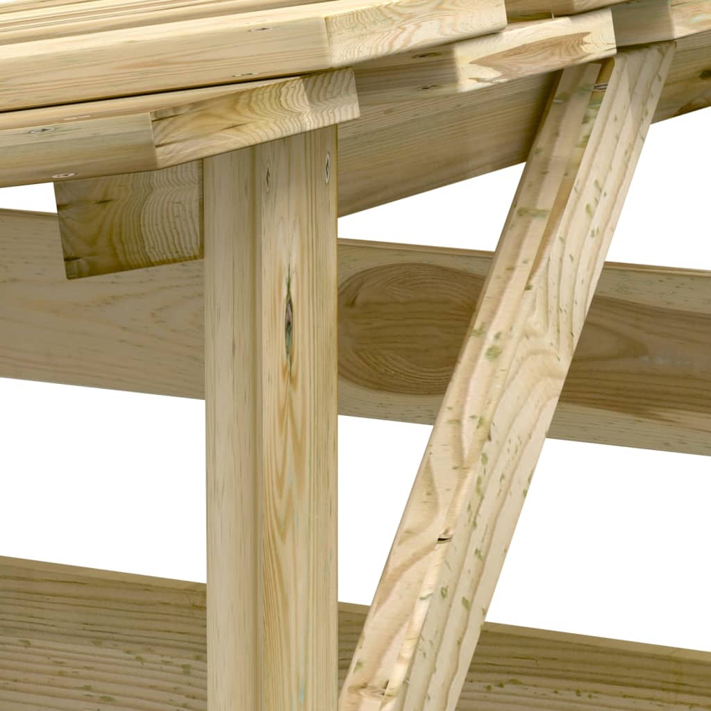 vidaXL Pergola so strechami 3 ks100x90x200 cm impregnované borovicové drevo