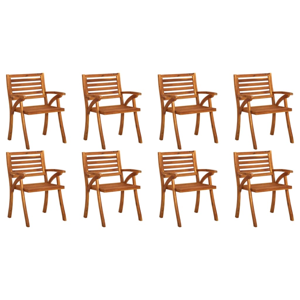 vidaXL Záhradné stoličky 8 ks akáciový masív