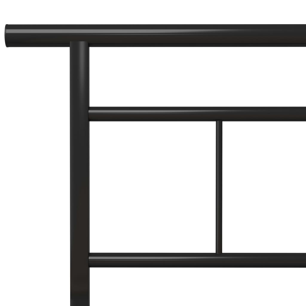 vidaXL Posteľný rám, čierny, kov 120x200 cm