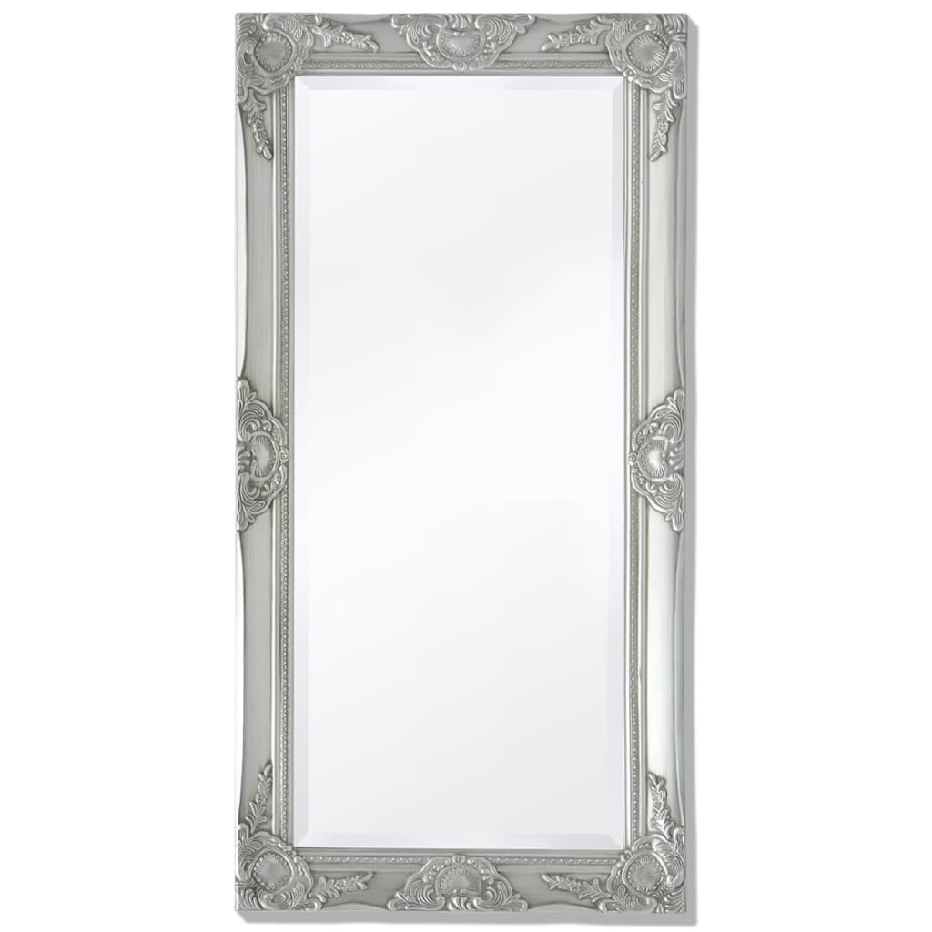 vidaXL Nástenné zrkadlo v barokovom štýle, 100x50 cm, strieborné