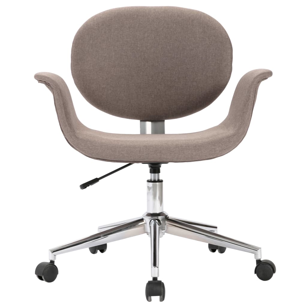 vidaXL Otočná kancelárska stolička sivohnedá látka