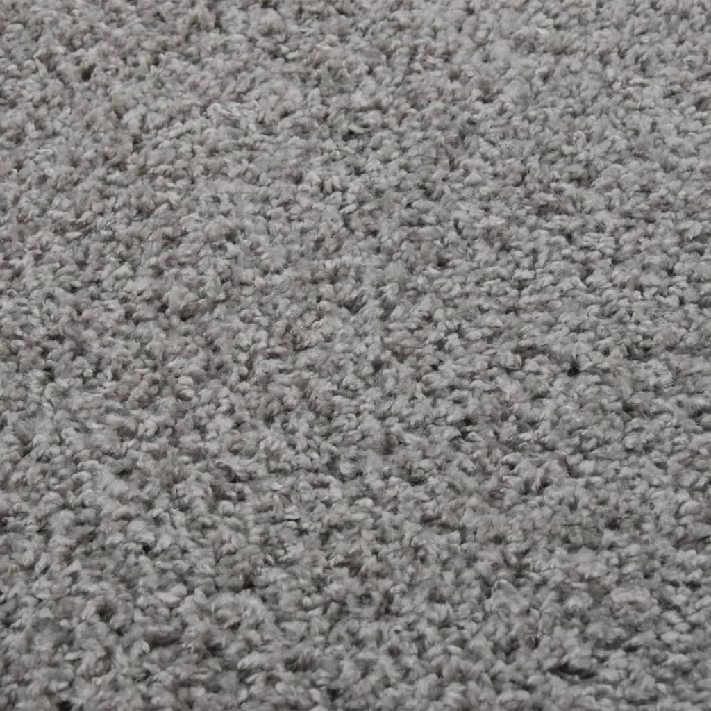 vidaXL Chlpatý koberec s vysokým vlasom sivý 140x200 cm