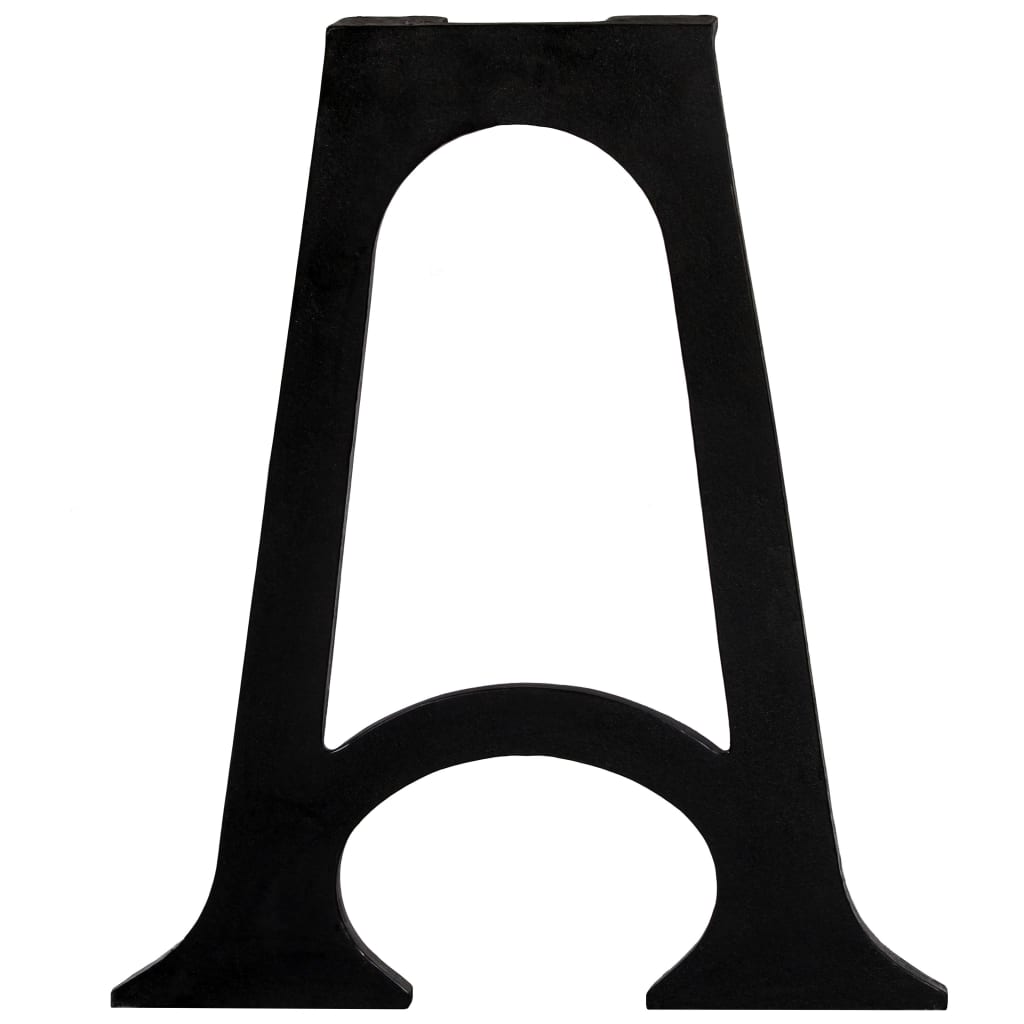 vidaXL Nohy na jedálenský stôl 2 ks, zaoblený rám v tvare A, liatina