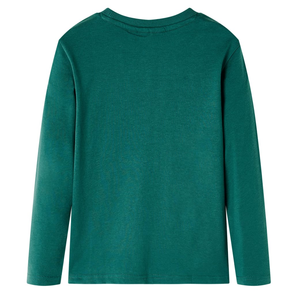 Detské tričko s dlhým rukávom zelené 92