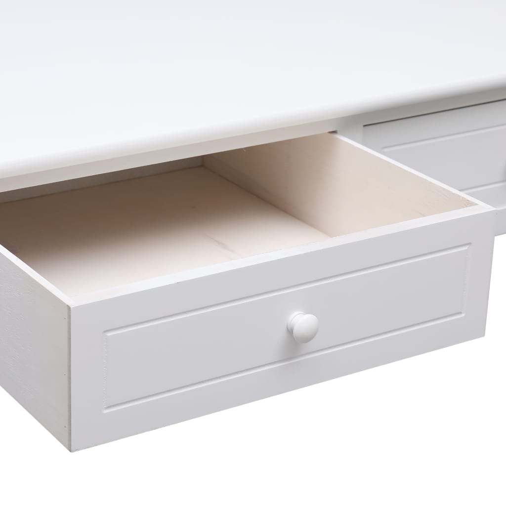 vidaXL Konferenčný stolík biely 100x50x45 cm drevený