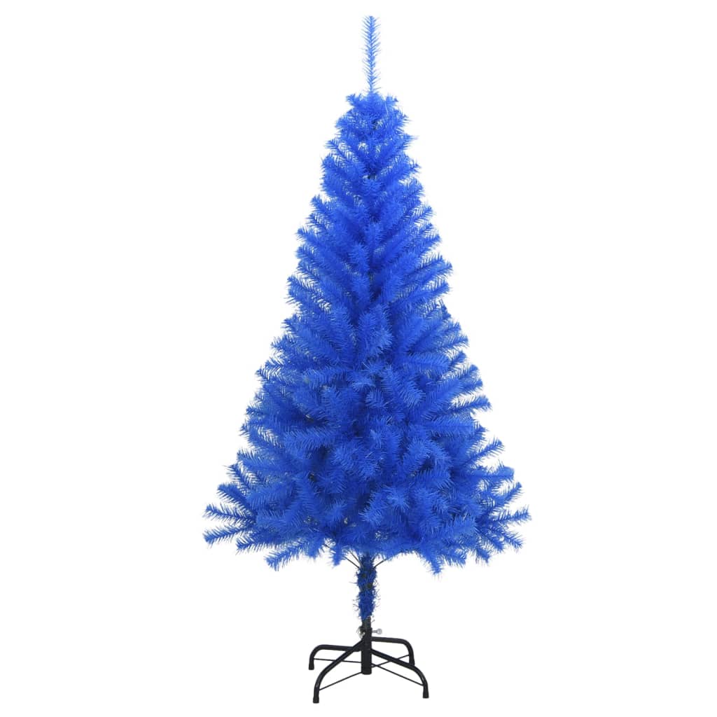 vidaXL Umelý vianočný stromček so stojanom, modrý 120 cm, PVC