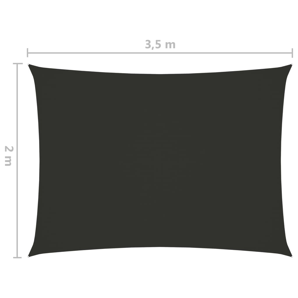 vidaXL Tieniaca plachta oxfordská látka obdĺžniková 2x3,5m antracitová