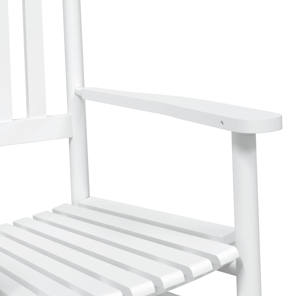 vidaXL Hojdacie kreslá zaoblené sedadlá 2 ks biele jedľový masív