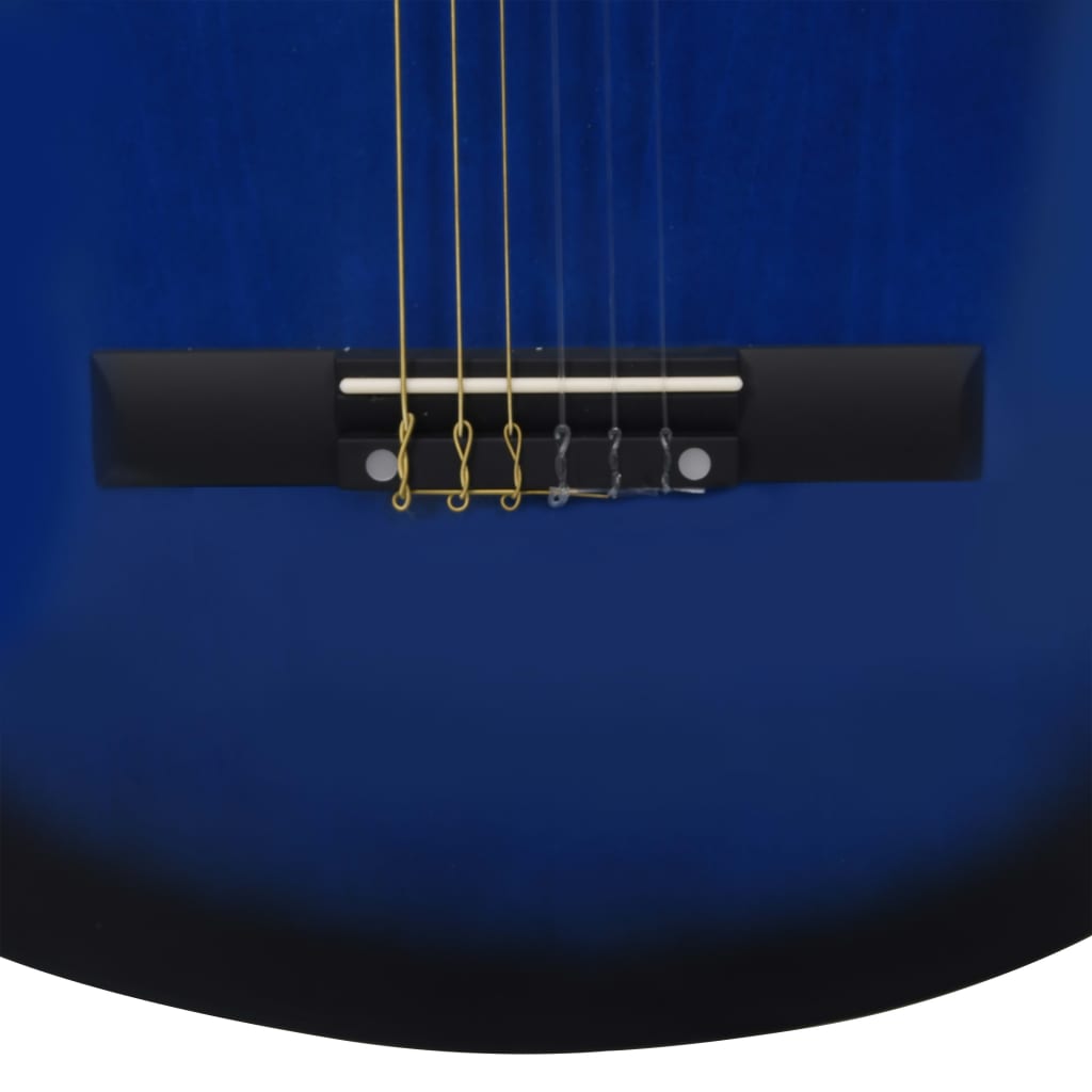 vidaXL 12-dielna sada westernovej gitary s ekvalizérom a 6 strunami modrá