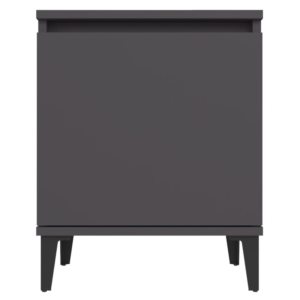 vidaXL Nočný stolík nohy z kovu sivý 40x30x50 cm