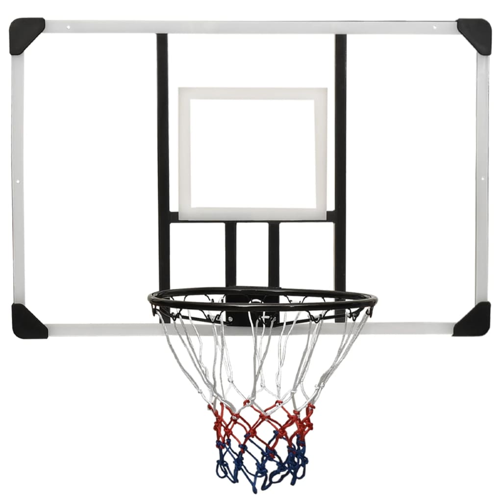 vidaXL Basketbalová doska priehľadná 106x69x3 cm polykarbonát