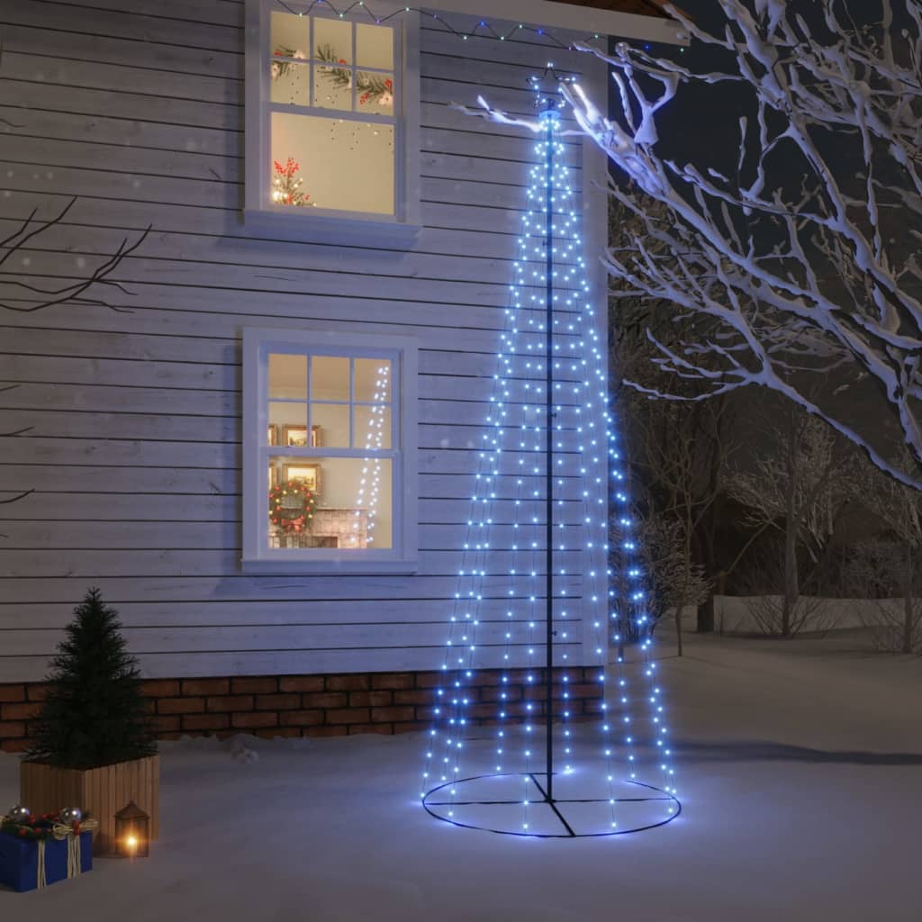 vidaXL Vianočný stromček, kužeľ 310 LED, modré svetlo 100x300 cm