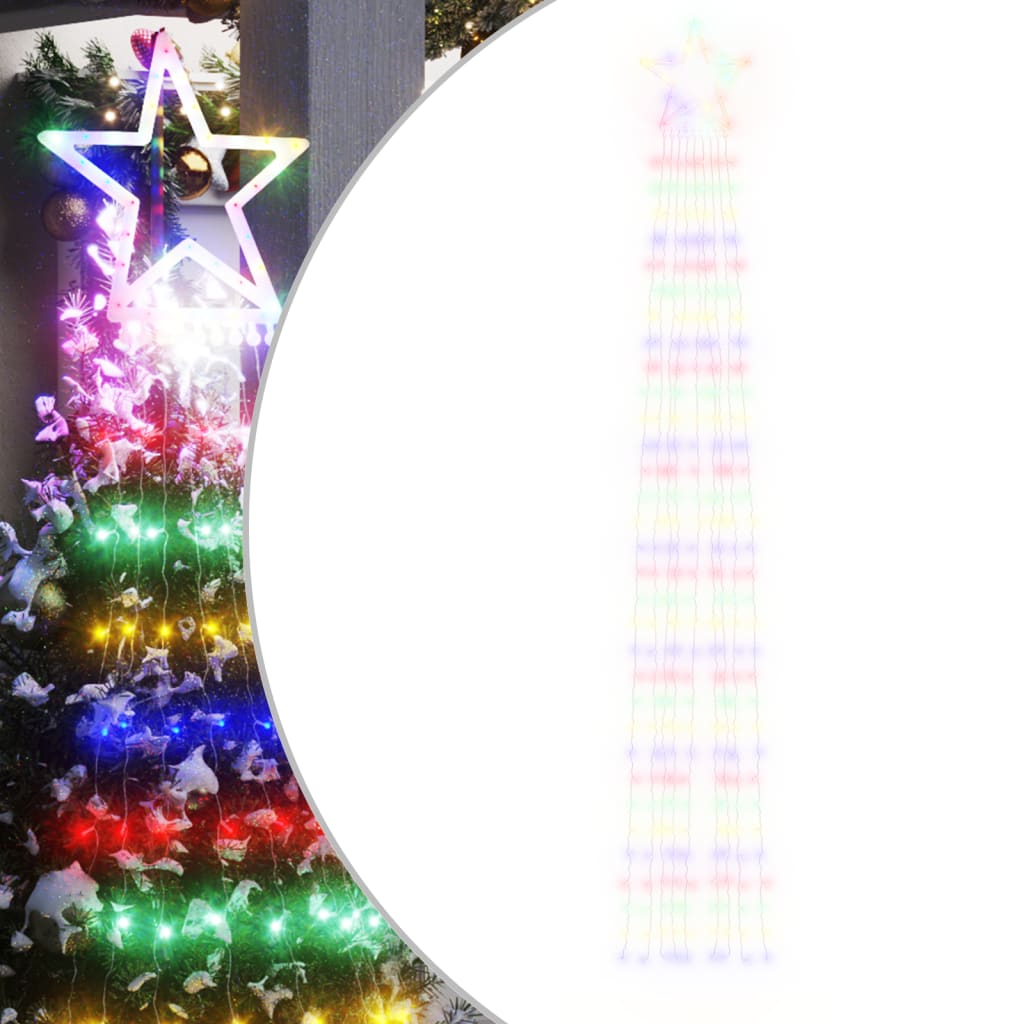 vidaXL Svetlo na vianočný stromček 320 LED farebné 375 cm