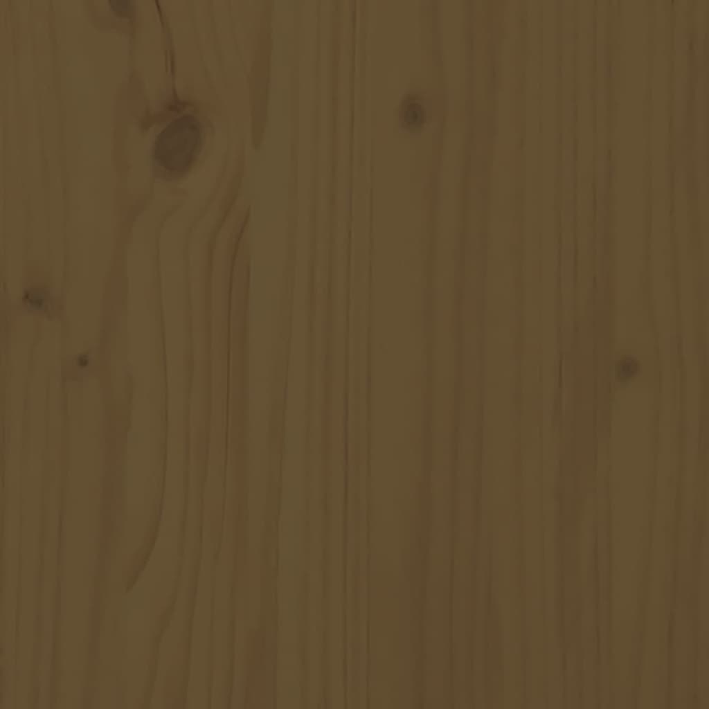 vidaXL Stolík medovo-hnedý 110x53x117 cm masívne borovicové drevo