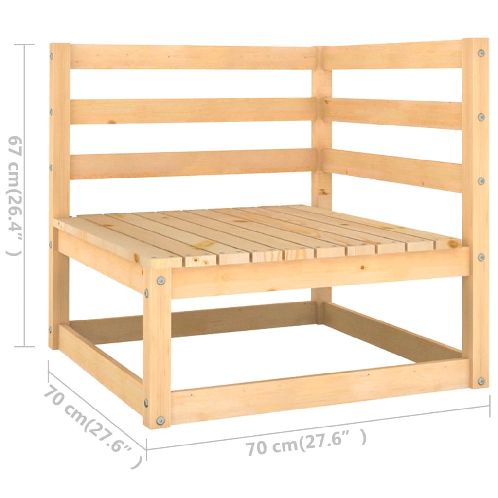 vidaXL 3-dielna záhradná sedacia súprava masívne borovicové drevo
