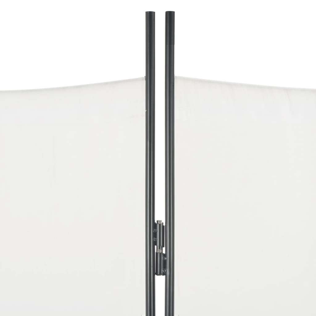 vidaXL 4-panelový paraván biely 200x180 cm