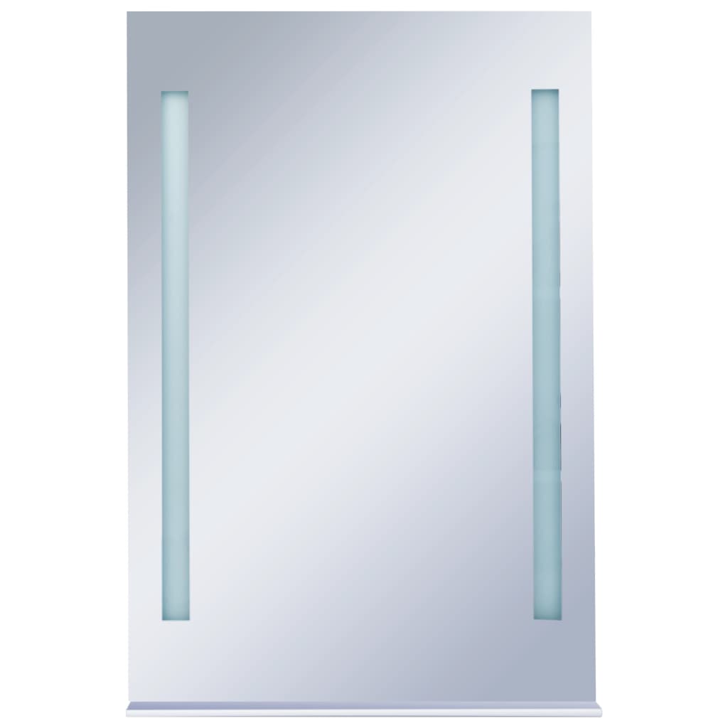 vidaXL Kúpeľňové nástenné zrkadlo s LED osvetlením a policou 60x80 cm