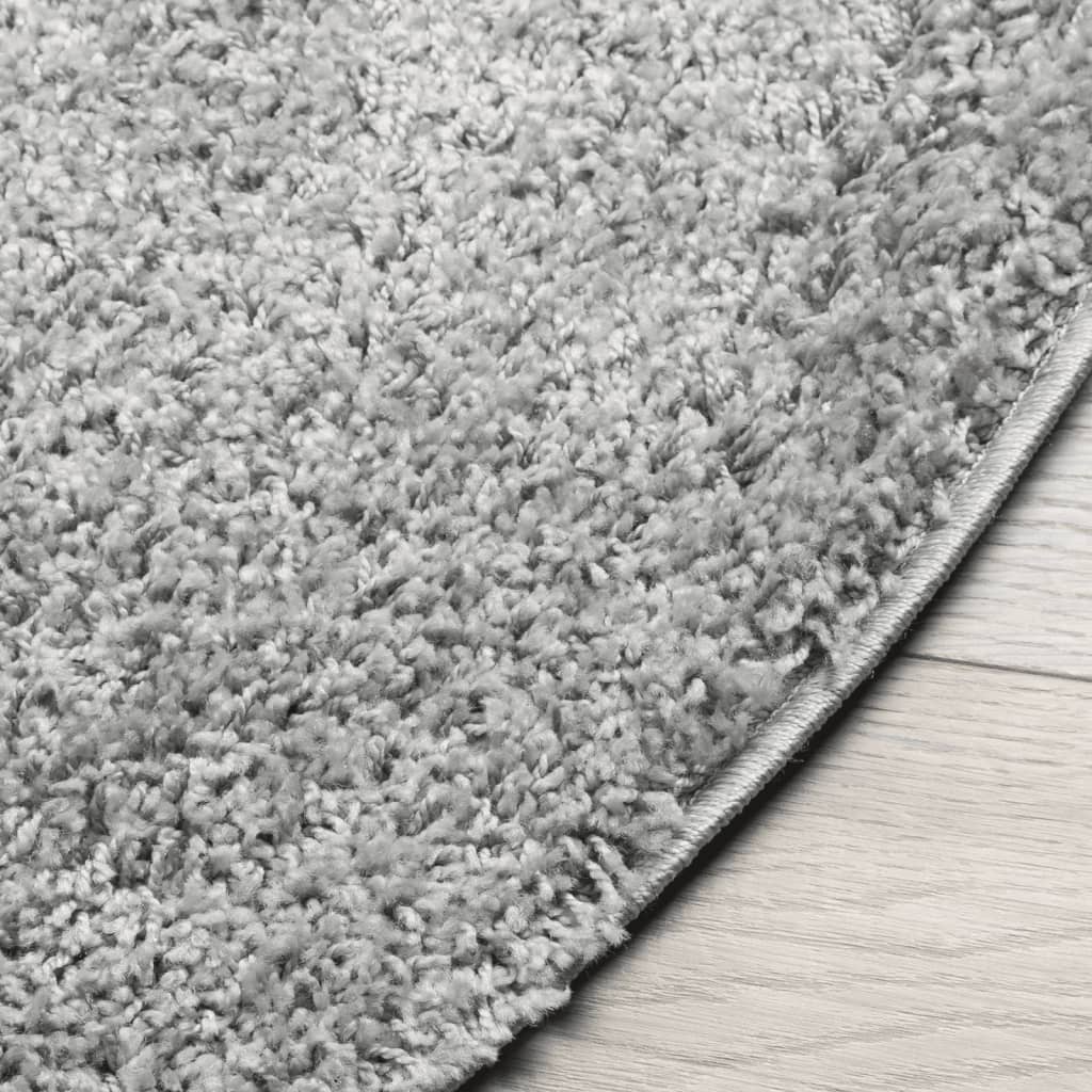 vidaXL Shaggy koberec PAMPLONA, vysoký vlas, moderný, sivý Ø 100 cm