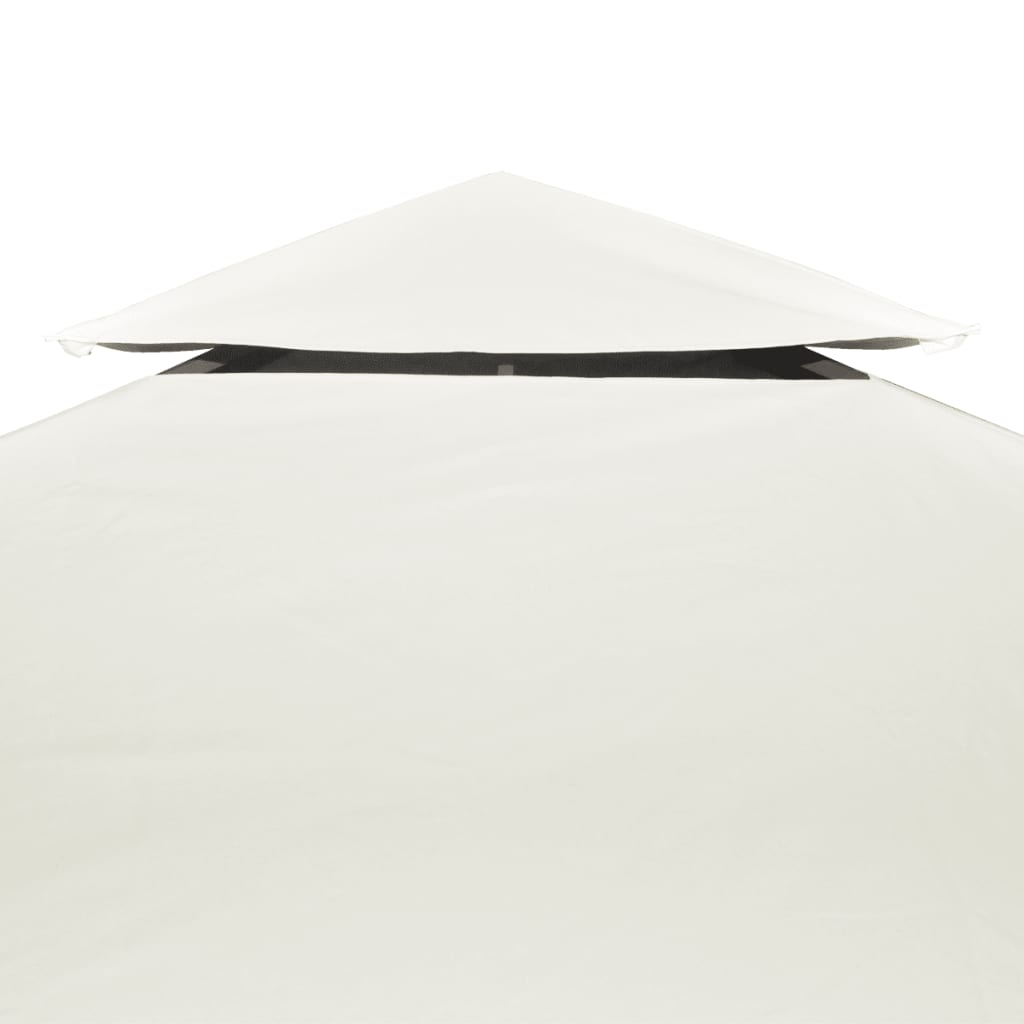 vidaXL Náhradná strieška na altánok 310 g/m², krémovo biela 3x4 m
