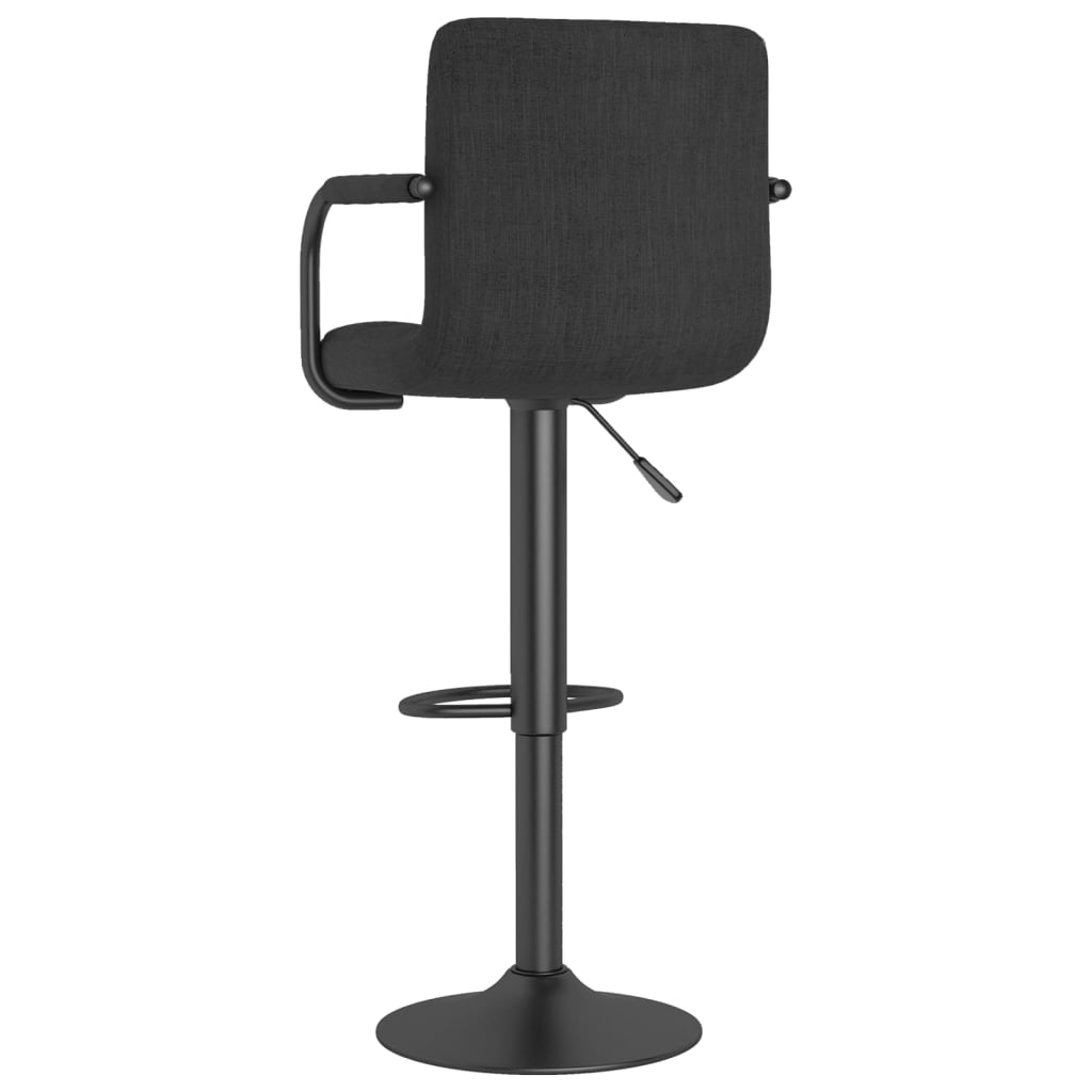 vidaXL Barové stoličky 2 ks čierne látkové