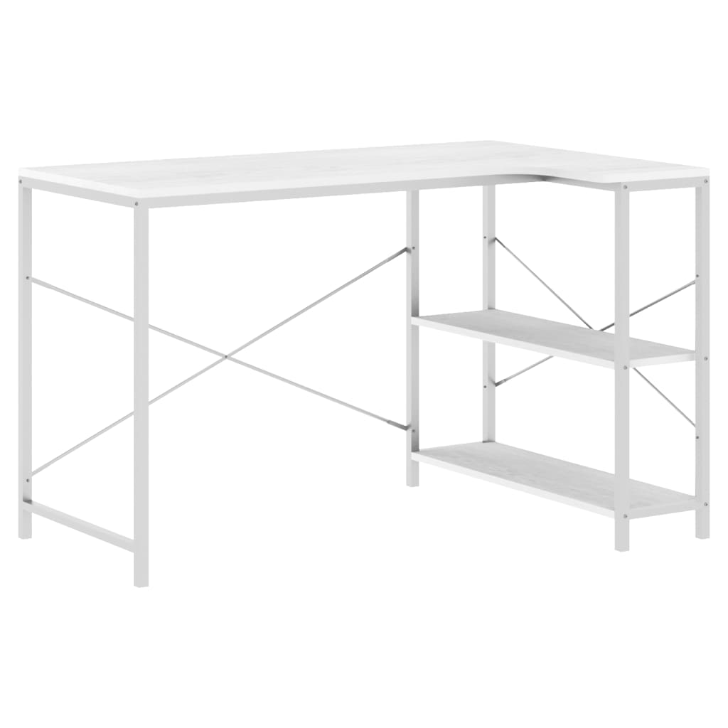 vidaXL Počítačový stôl biely 110x72x70 cm drevotrieska