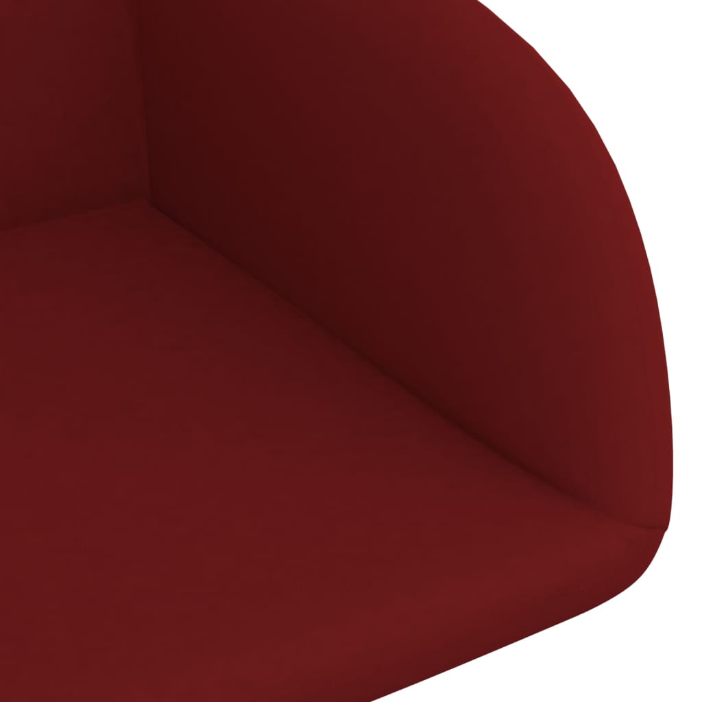 vidaXL Otočné jedálenské stoličky 6 ks vínovočervené zamatové