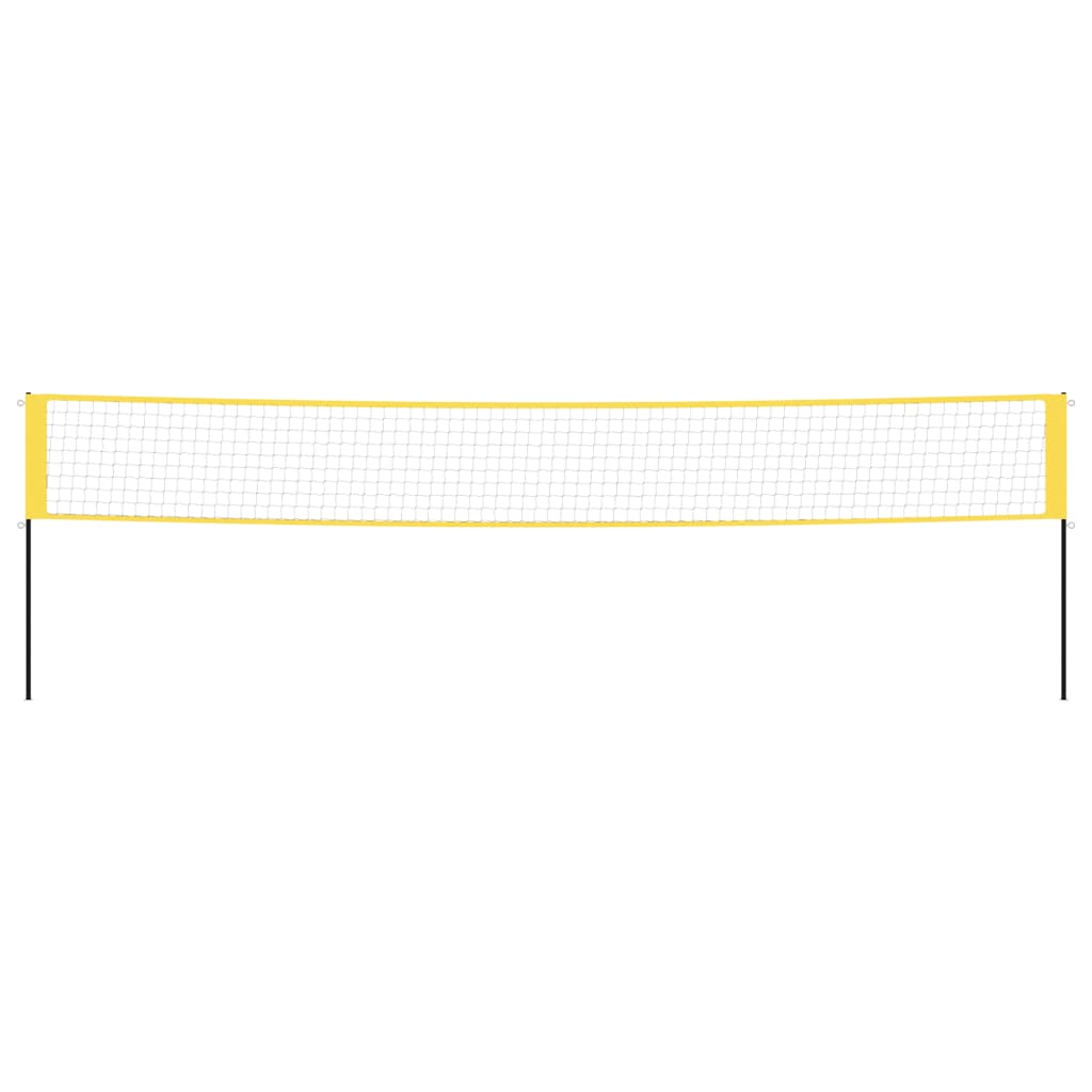 vidaXL Bedmintonová sieť žltá a čierna 600x155 cm PE látka