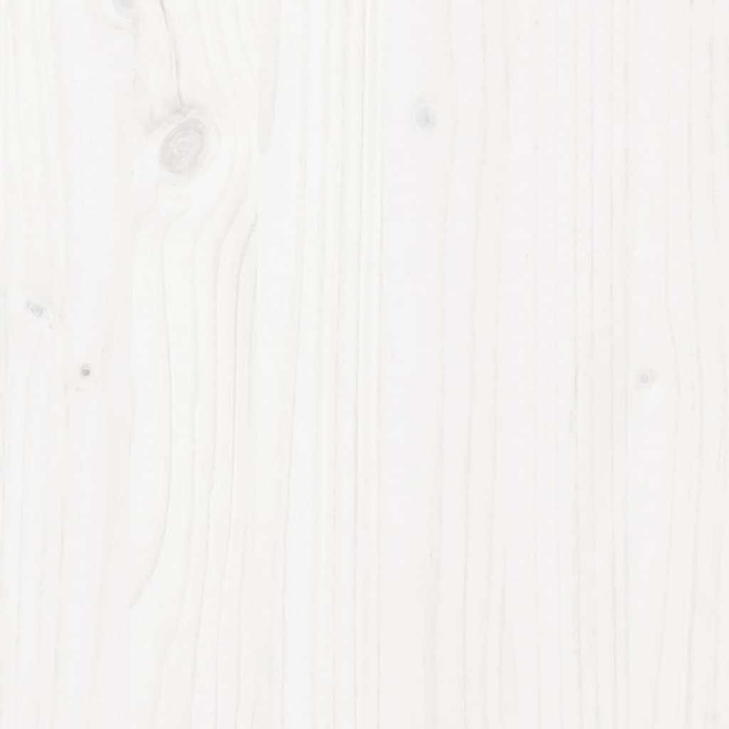 vidaXL Posteľný rám, biely, borovicový masív 150x200 cm, King