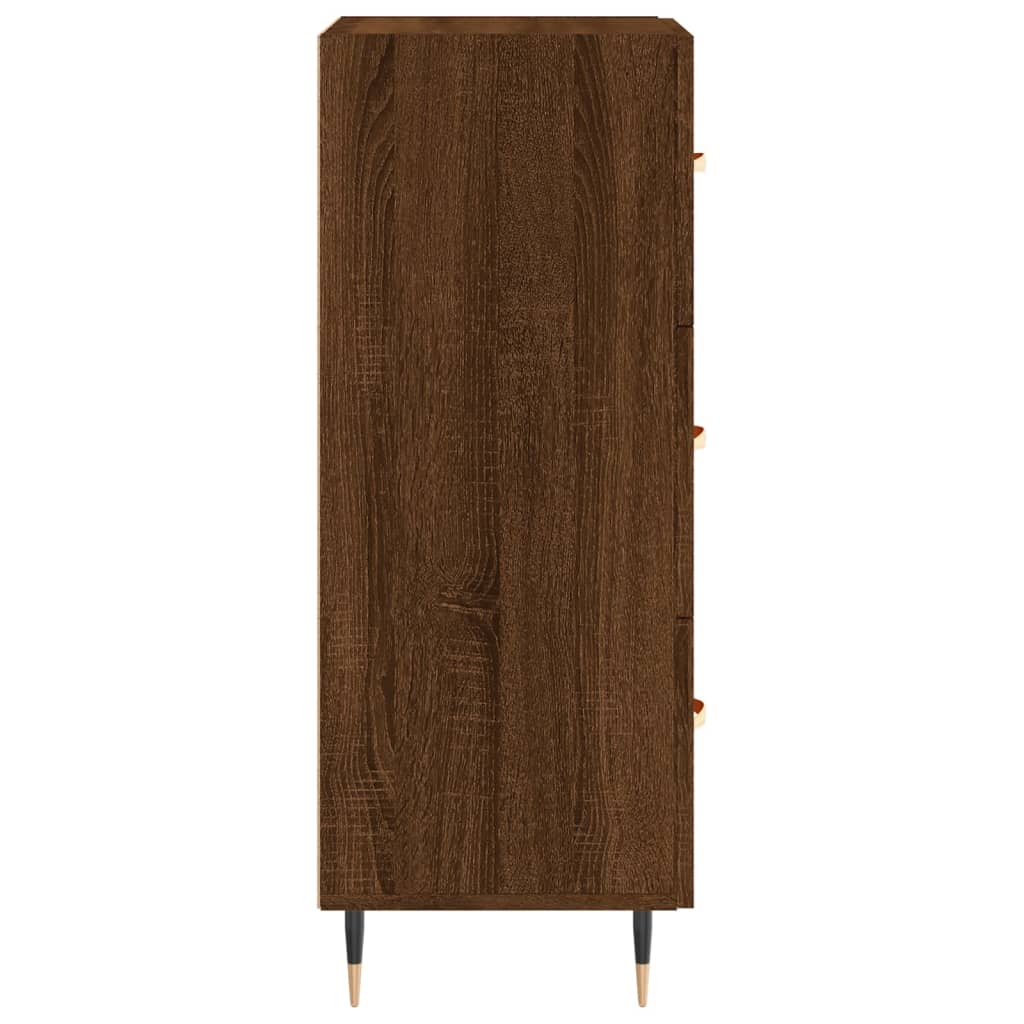 vidaXL Komoda hnedý dub 34,5x34x90 cm spracované drevo