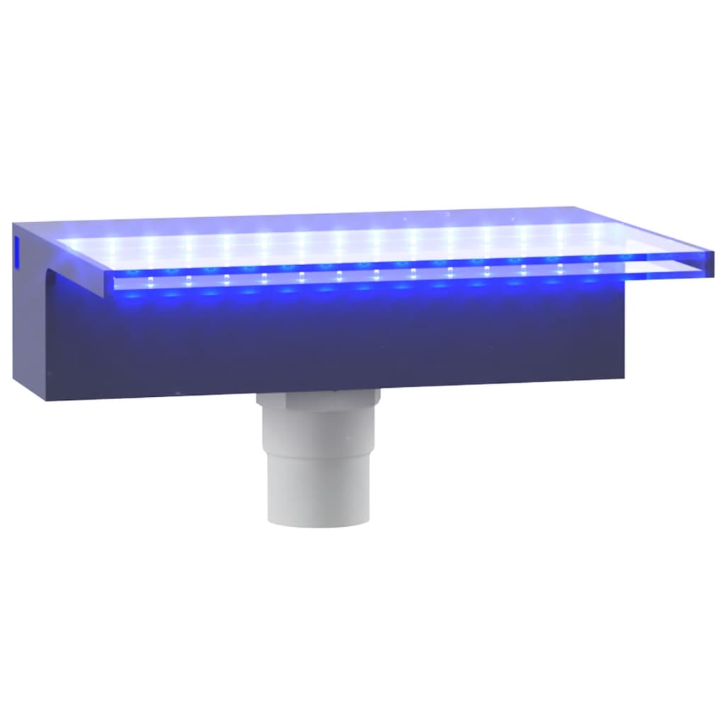 vidaXL Vodopádový prepad s RGB LED diódami akryl 30 cm
