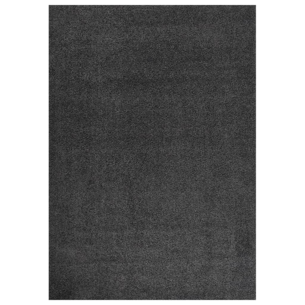 vidaXL Chlpatý koberec s vysokým vlasom antracitový 120x170 cm