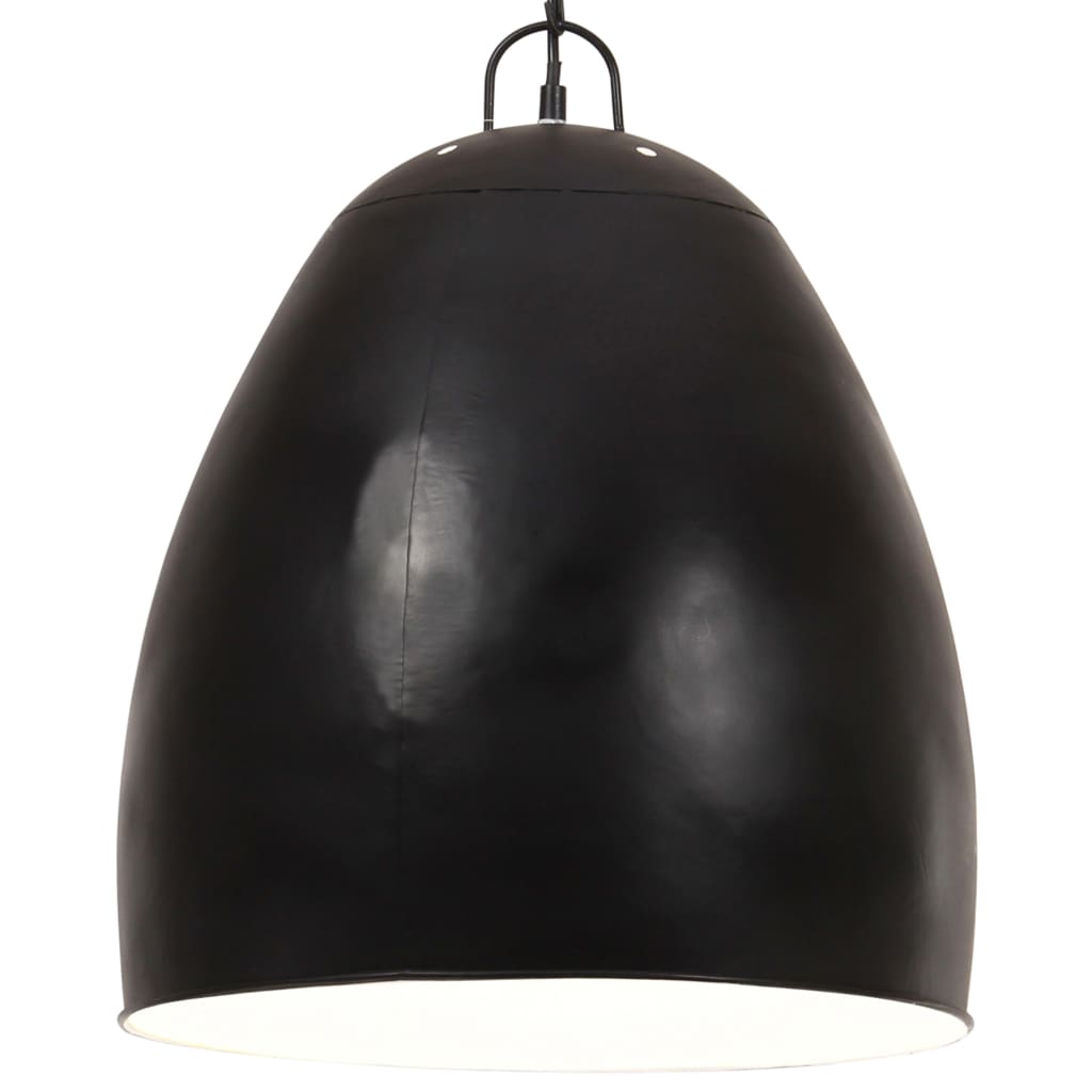 vidaXL Industriálna závesná lampa 25 W, čierna, okrúhla 42 cm E27