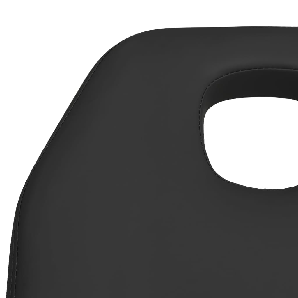 vidaXL Masážny stôl, čierny 180x62x(86,5-118) cm
