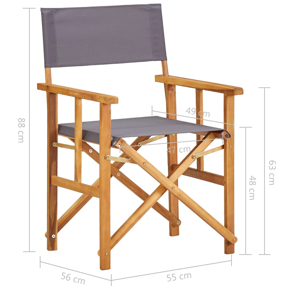vidaXL Režisérske stoličky 2 ks, akáciový masív