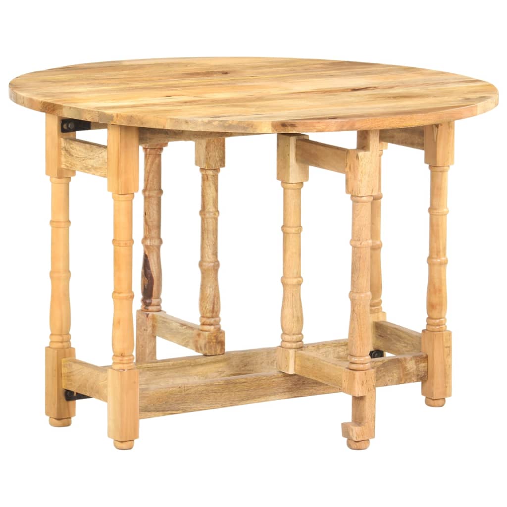 vidaXL Jedálenský stôl okrúhly 110x76 cm mangový masív