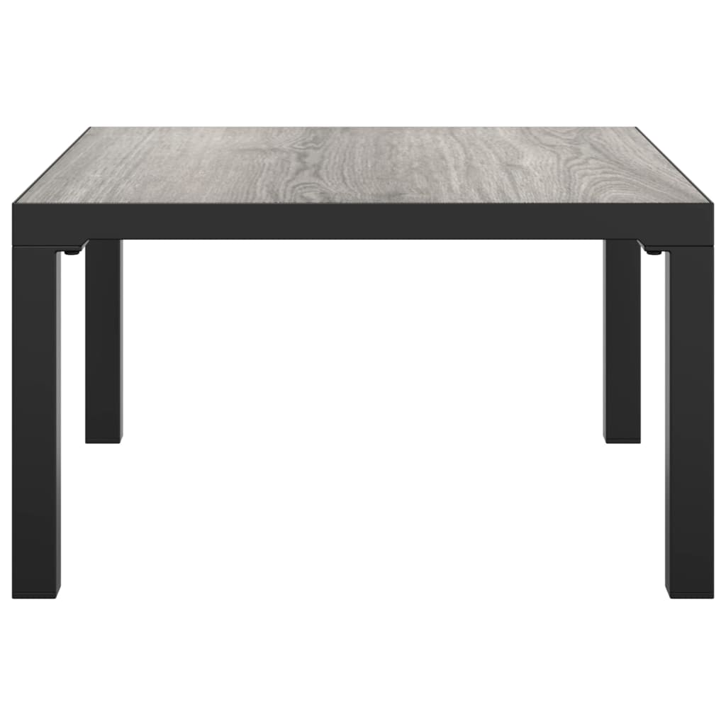 vidaXL Záhradný konferenčný stolík sivý 55x55x31 cm DPC a oceľ