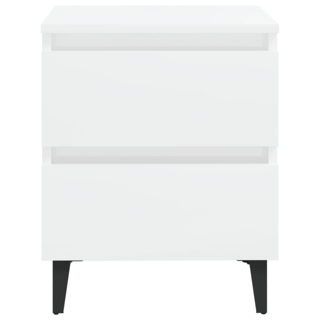 vidaXL Nočný stolík, lesklý biely 40x35x50 cm, kompozitné drevo