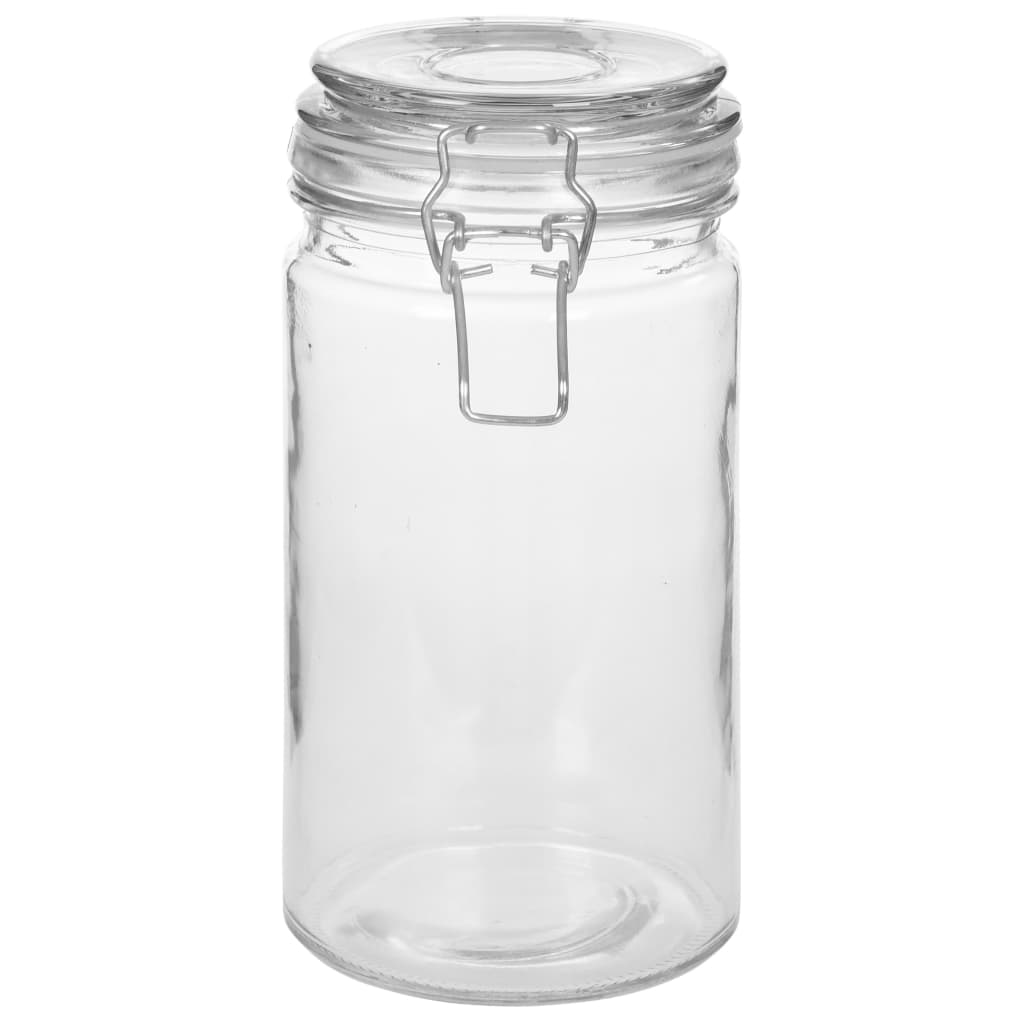 vidaXL Skladovacie poháre s uzatváracími viečkami 6 ks 1000 ml