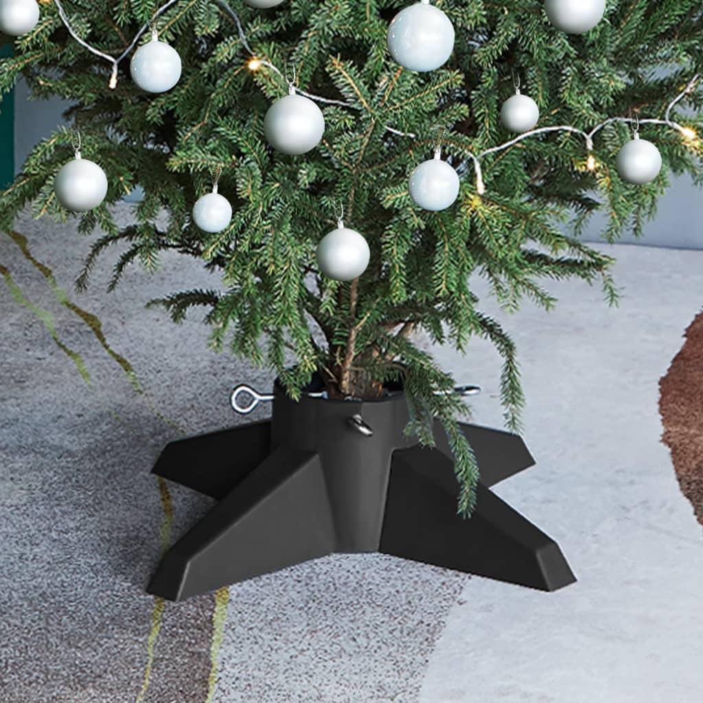 vidaXL Stojan na vianočný stromček sivý 55,5x55,5x15 cm