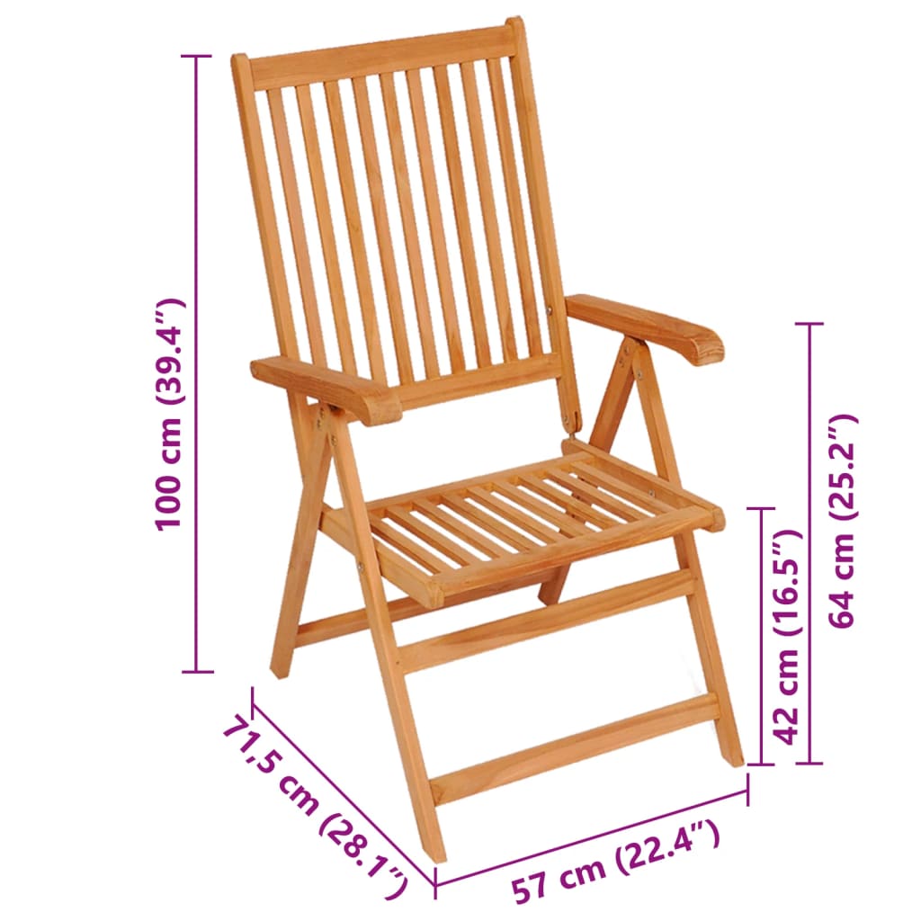 vidaXL Záhradné stoličky 6 ks s antracitovými podložkami tíkový masív