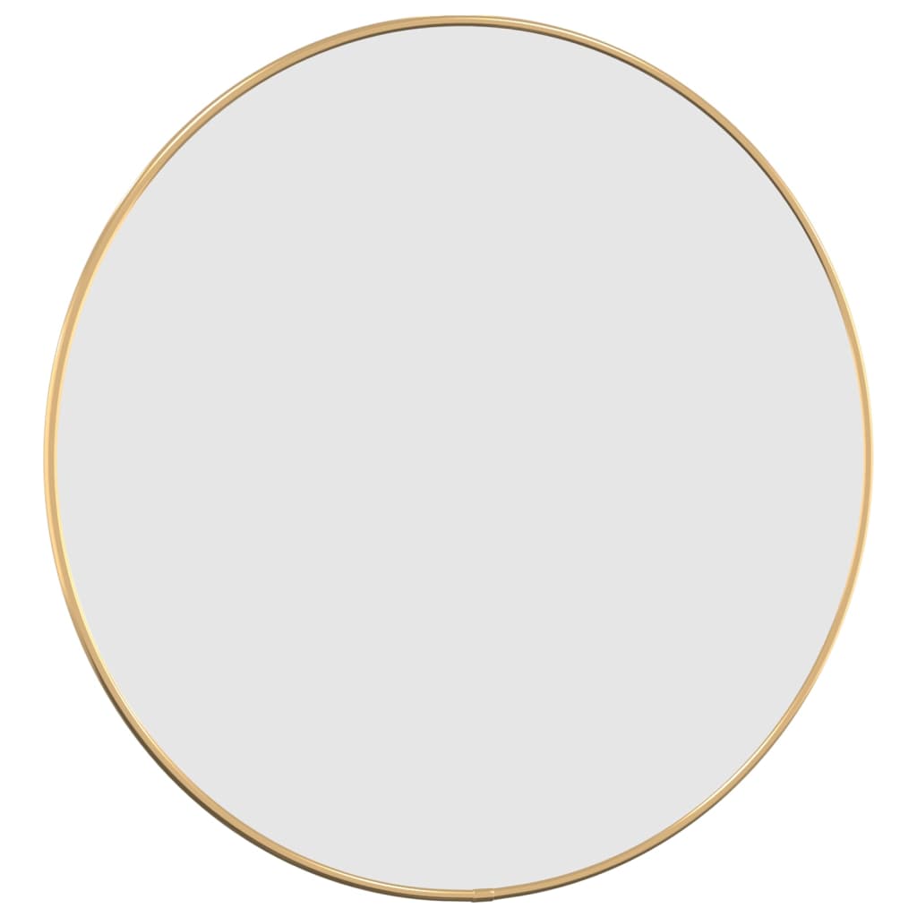 vidaXL Nástenné zrkadlo zlaté Ø 50 cm okrúhle
