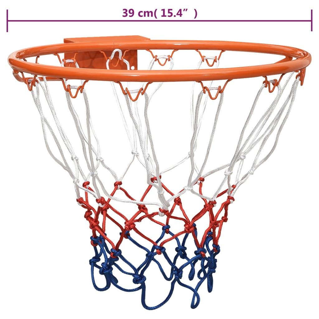 vidaXL Basketbalový kôš čierny 39 cm oceľ