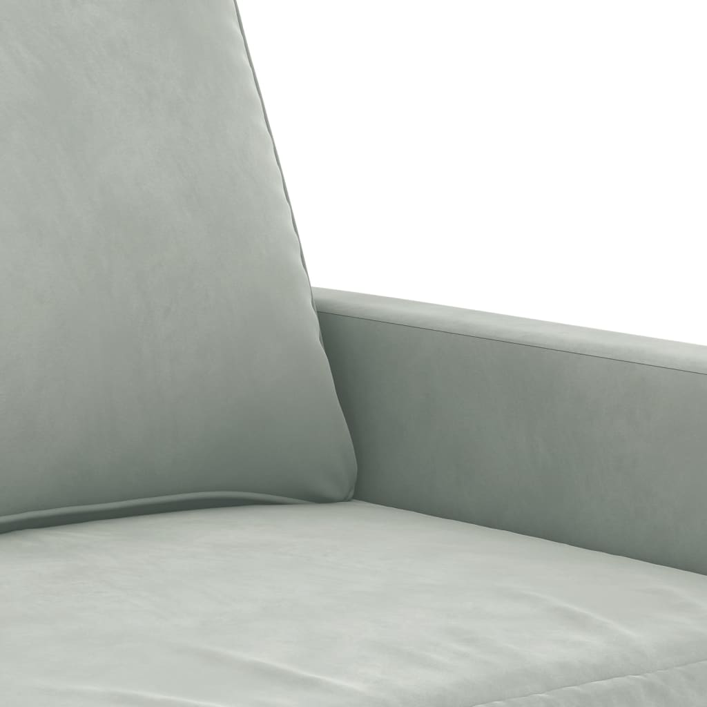 vidaXL 2-dielna sedacia súprava s vankúšmi bledosivá zamat