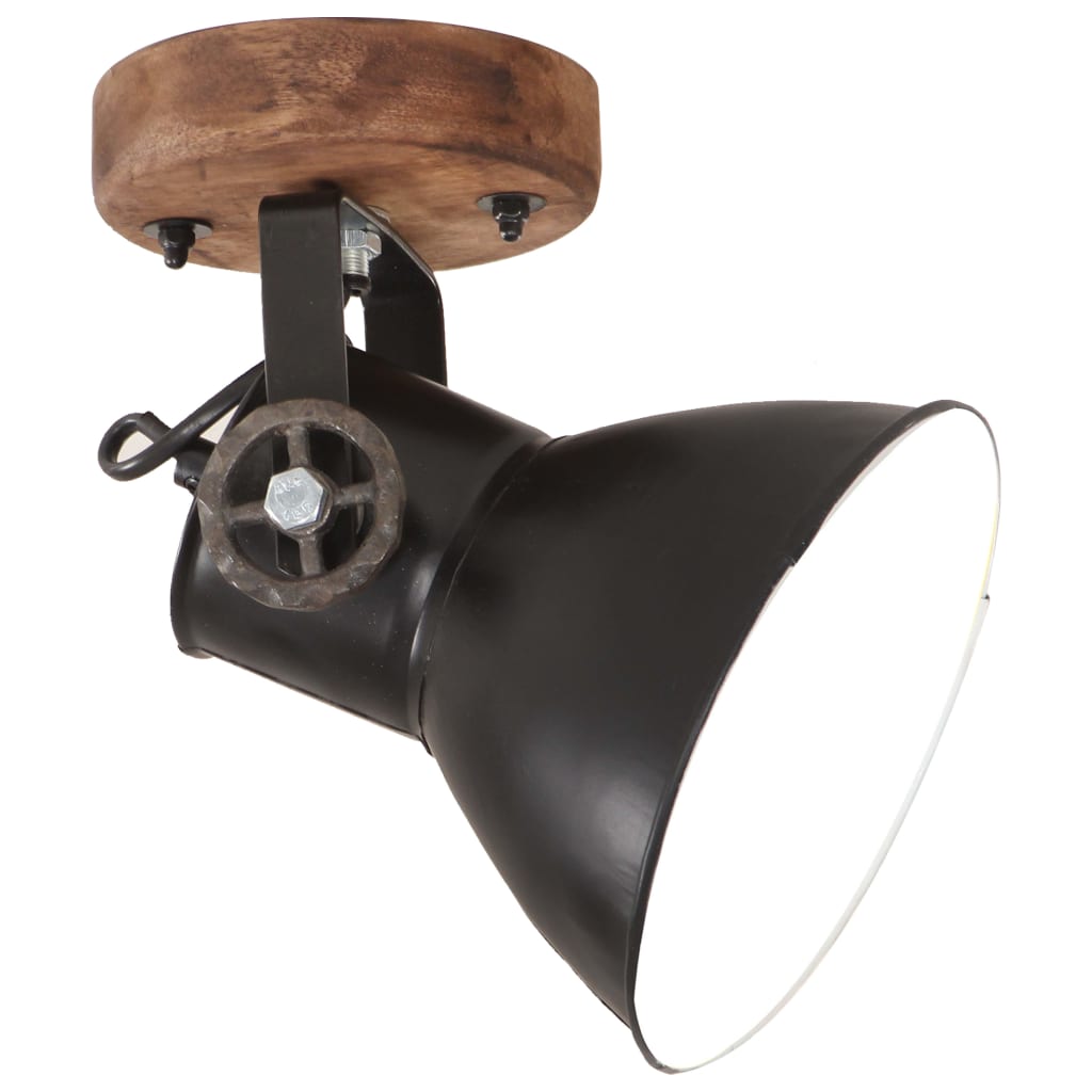 vidaXL Industriálne nástenné/stropné lampy 2 ks, čierne 20x25 cm E27