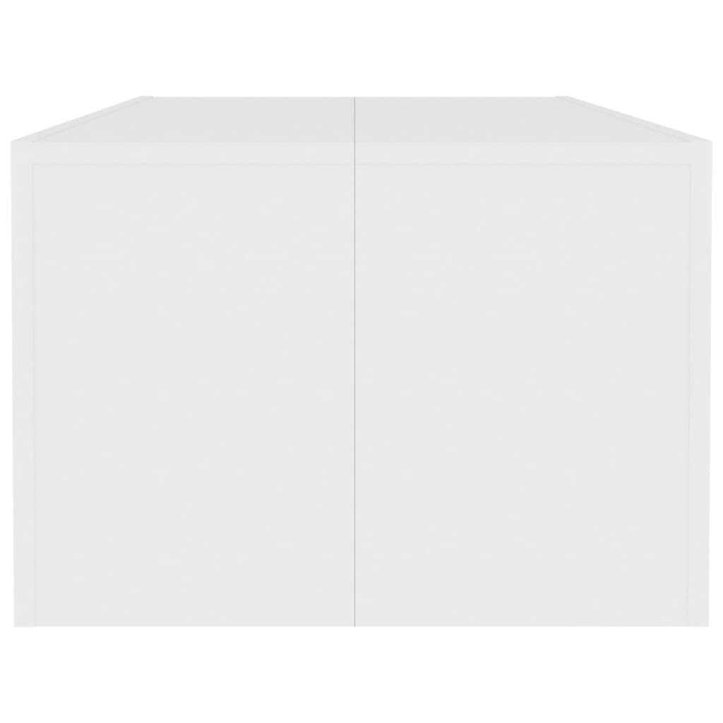 vidaXL Konferenčný stolík biely 110x50x35 cm drevotrieska