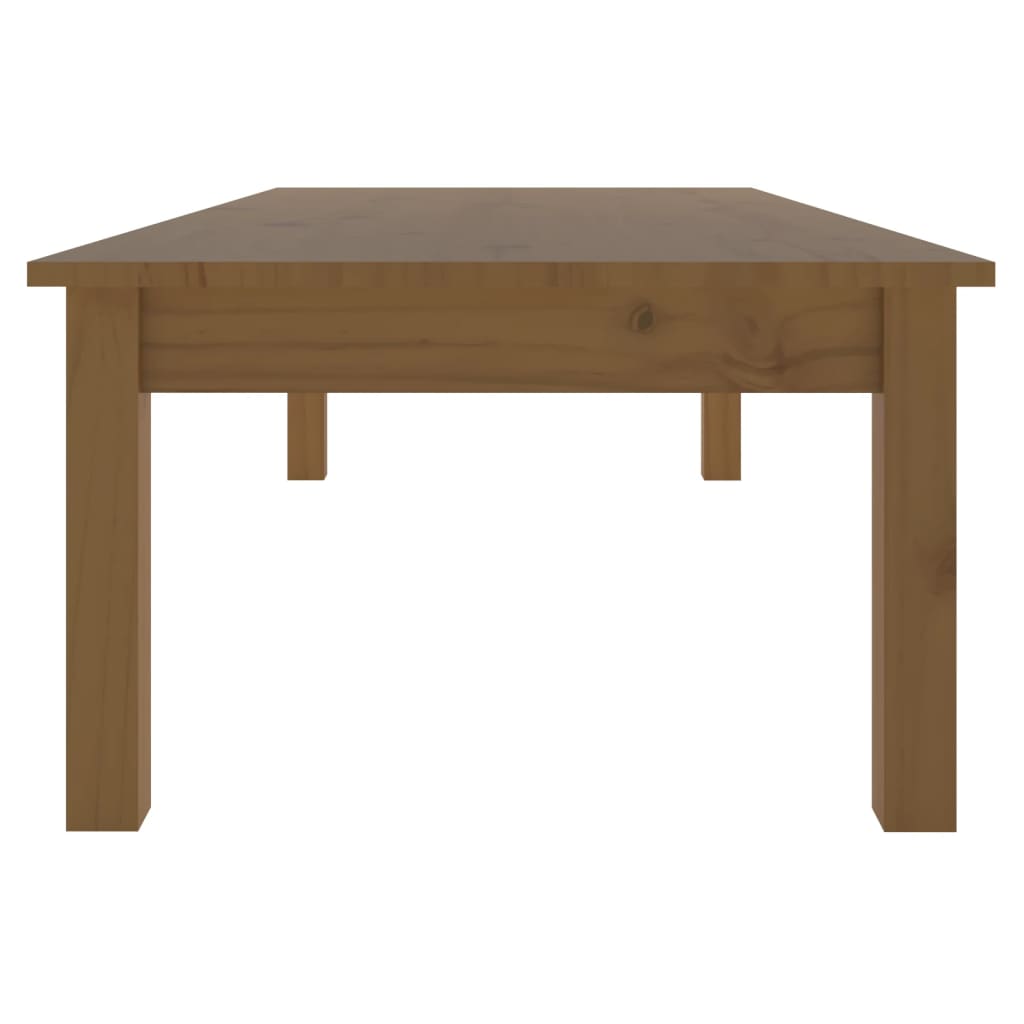 vidaXL Konferenčný stolík medovo-hnedý 110x50x30 cm borovicový masív