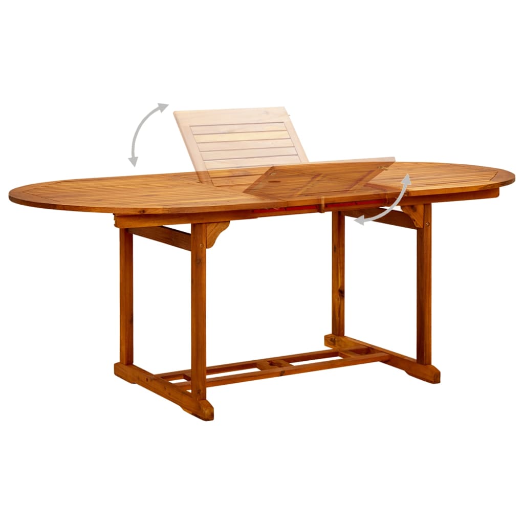 vidaXL Záhradný stôl 200x100x75 cm, akáciový masív