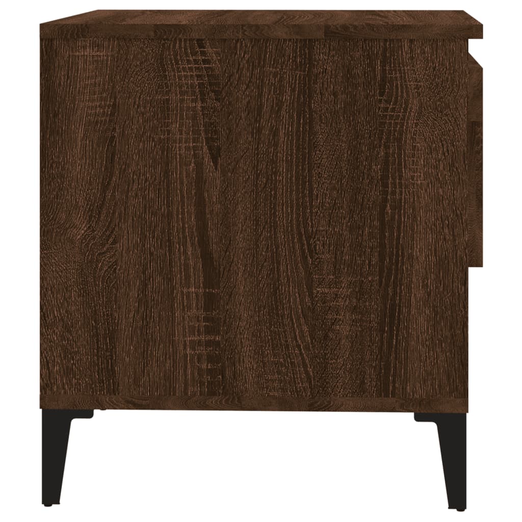 vidaXL Bočný stolík hnedý dub 50x46x50 cm spracované drevo