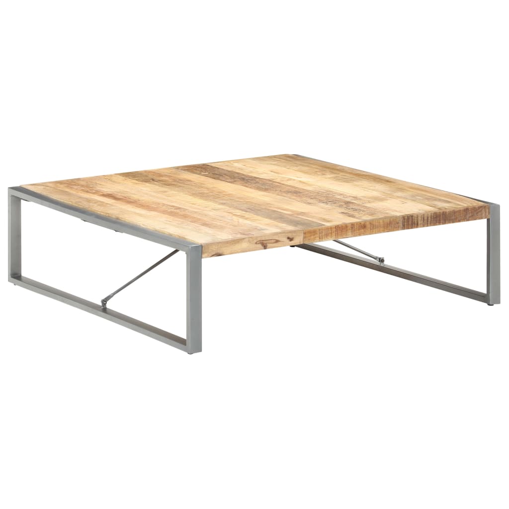 vidaXL Konferenčný stolík 140x140x40 cm, surové mangové drevo